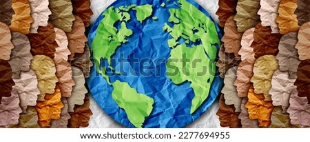 World day awareness as diverse cultures and multiculturalism society and international tolerance celebration of global diversity and african american asian and caucasian culture integration. Royalty-Free Stock Photo #2277694955
