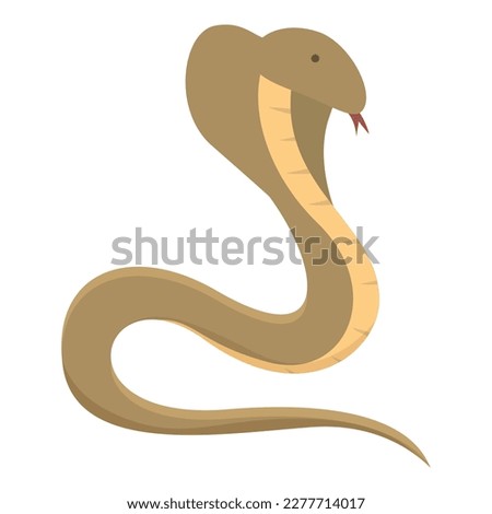 Cobra snake icon cartoon vector. King head. Viper wild