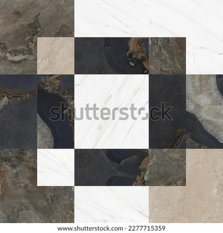 Patchwork natural stones pattern with paisley and modern style. Pattern for textile and home decoration.