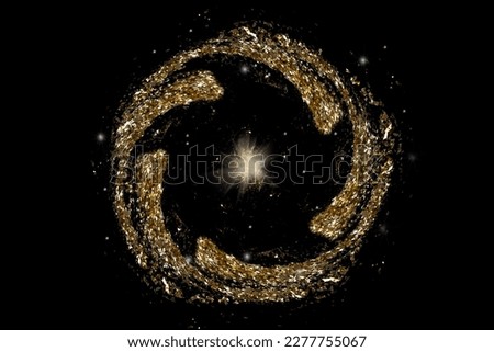 Gold circle background stock photo