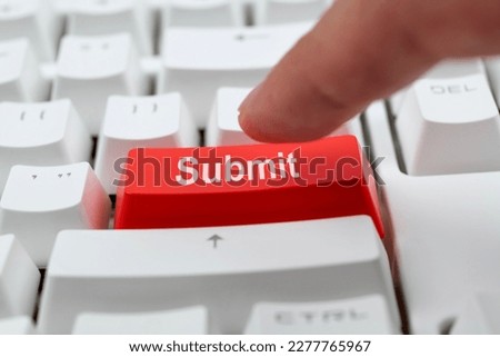 Modern keyboard with submit button Royalty-Free Stock Photo #2277765967
