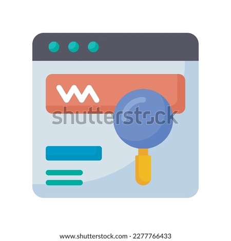 Search domain  vector flat Icon Design illustration. SEO Development And Marketing Symbol on White background EPS 10 File