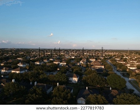 Katy, TX view from the air with drone Royalty-Free Stock Photo #2277819783