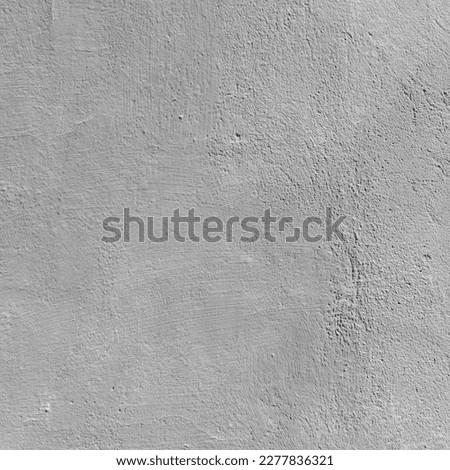 House wall, stucco texture background, template. Gray rough surface, cracks, close-up structure.