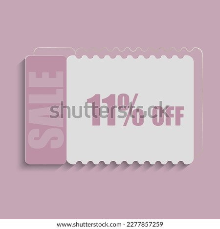 11% Off Discount Sale Banner Creative Composition Vector Background