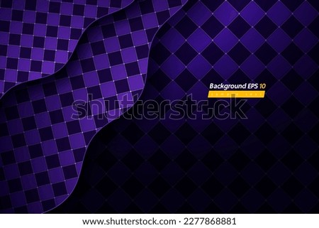 checkered pattern purple color background, curve ripple lines luxury design, abstract royal banner template, geometric boutique backdrop mockup for website, stage, card