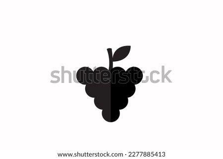 fruits  and food, vector silhouette icons.