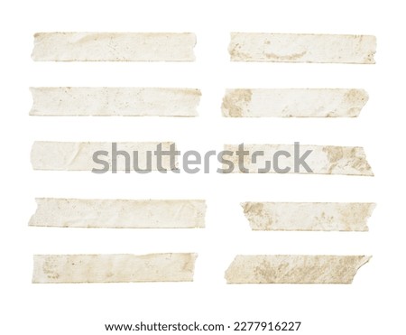 Old adhesive tape set isolated on white background.  Royalty-Free Stock Photo #2277916227