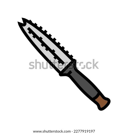 garden knife tool color icon vector. garden knife tool sign. isolated symbol illustration