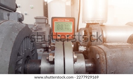 Leveling  the coupler connection driven pump use Digital Magnetic Level Protractor Angle.