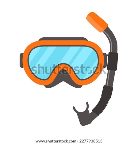 Snorkeling glasses clip art vector illustration