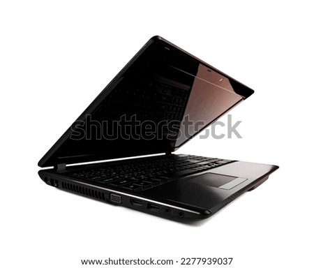 computer laptop isolated on white background ,include clipping path