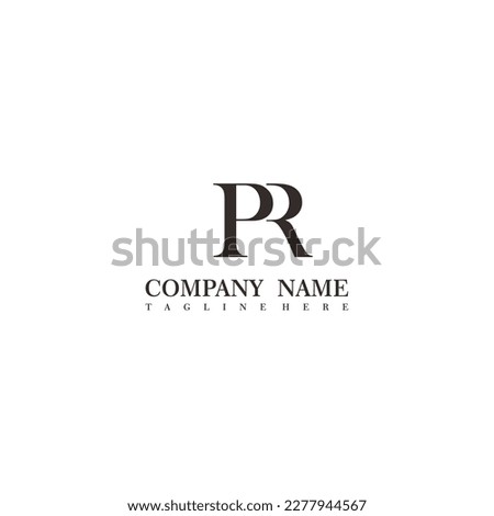 Letter PR logo design simple concept vector template Royalty-Free Stock Photo #2277944567