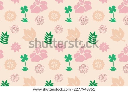 Background seamless Beautiful floral pattern in spring for Wedding, anniversary, birthday and party. Design for banner, poster, card, invitation and scrapbook