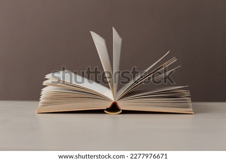Open book on the table Education