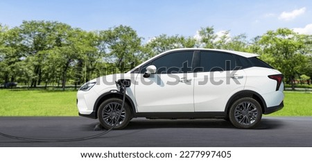 E-mobility, Electric vehicle charging, Electric car charging station Royalty-Free Stock Photo #2277997405