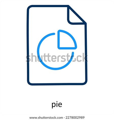 pie and graph icon concept