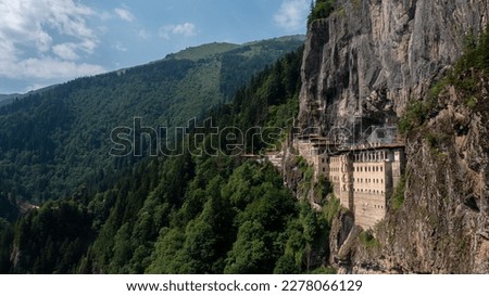 View of Sumela Monastery in Trabzon Province of Turkey. Royalty-Free Stock Photo #2278066129