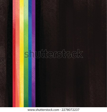 Rainbow on dark background. Spectrum fantasy pattern. Vector realistic translucent sky rainbow , hand drawn textured rainbow