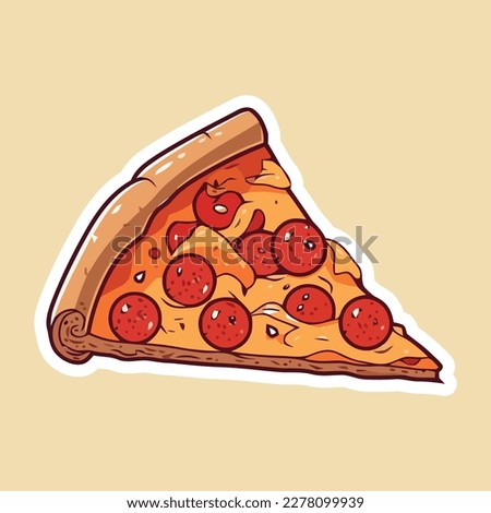 a Slice of Pepperoni Pizza vector