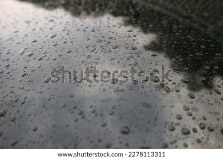 
background of dew drops of water on car glass
