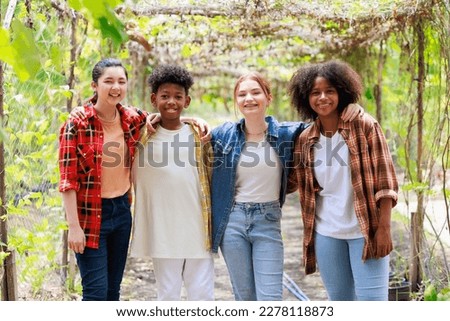 Happy Multi-Cultural Children teenage. Group portrait diverse teenage boy and girls  Royalty-Free Stock Photo #2278118873