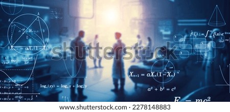 Futuristic lab and science technology concept. Communication network. Medical technology. Wide angle visual for banners or advertisements. Royalty-Free Stock Photo #2278148883