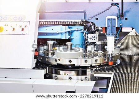Electromechanical coordinate turret punch press Royalty-Free Stock Photo #2278219111