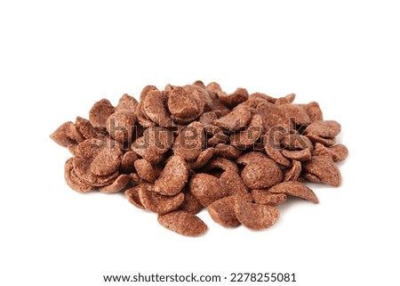 Cereal chocolate isolated on white background.