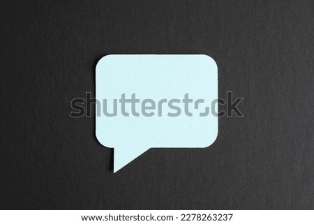 Empty speech bubble hands feedback communication. papercut