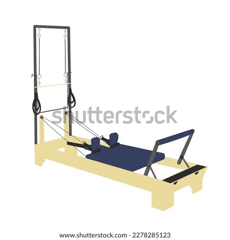 The Pilates Reformer is a Pilates trainer.
Vector illustration
 Royalty-Free Stock Photo #2278285123