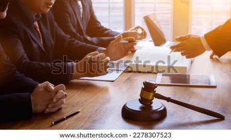 wooden judge gavel on table as symbol of justice for use in legal cases judicial system and civil rights and social justice concept with judge. concept of legislation to judge lawsuits with justice. Royalty-Free Stock Photo #2278307523