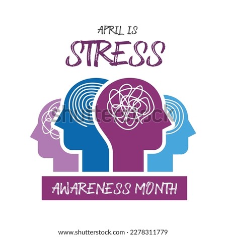 World Stress Awareness month. Simple and Elegant Design. Royalty-Free Stock Photo #2278311779