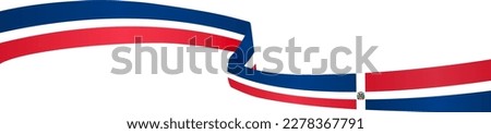 Dominican Republic  flag wave isolated on png or transparent background Royalty-Free Stock Photo #2278367791