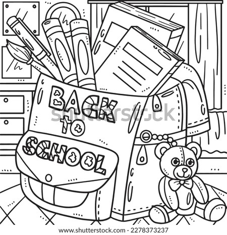 Back To School Bag Coloring Page for Kids