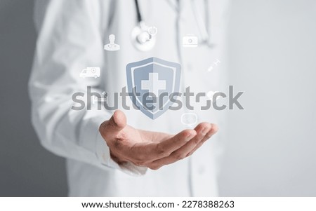 Doctor hand holding plus sign to offer positive thing of insurance and assurance concept. plus and healthcare medical icon, health and access to welfare health.