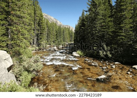 Lake Fork Creek in Beartooth Mountains, Montana Royalty-Free Stock Photo #2278423189