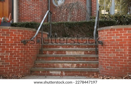 staircase showing pathway and urban background outdoors with beautiful summer walkway showing contemporary way of success in the future with stairs for design 