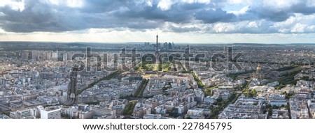 Paris skyline with Eiffel Tower
