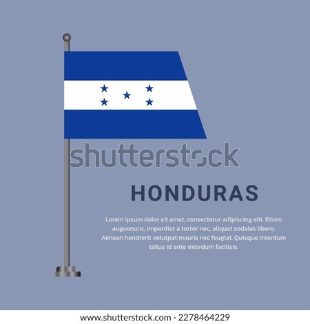 Illustration of Honduras flag Template