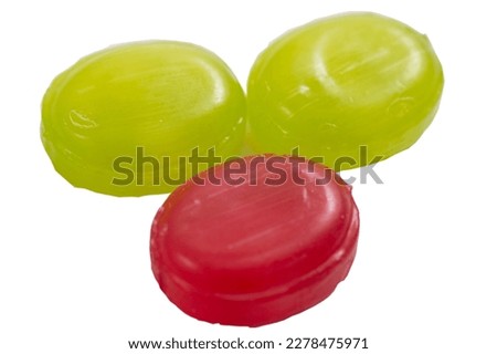  caramel on a white background. Round caramel candy isolate,