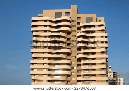 View of modern residential buildings in Casablanca in a summer day. Morocco.
