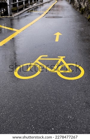 a sign or road marking for bicycle users