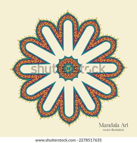 Mandala Art. Vintage decorative elements. Oriental pattern, vector illustration. Islamic Design, Arabic Design