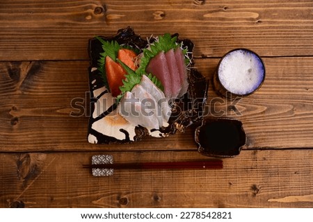 Fresh fish sashimi platter dinner