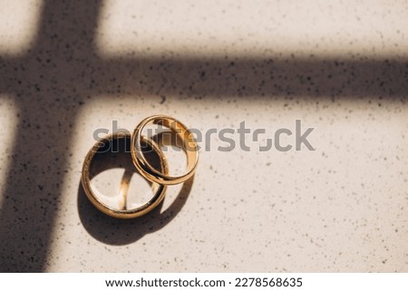 Wedding day. Celebration. Golden rings. Love concept. Ring. Background. Love. 