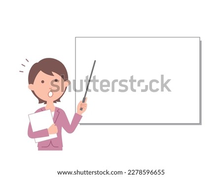 Businesswoman giving a presentation at a conference