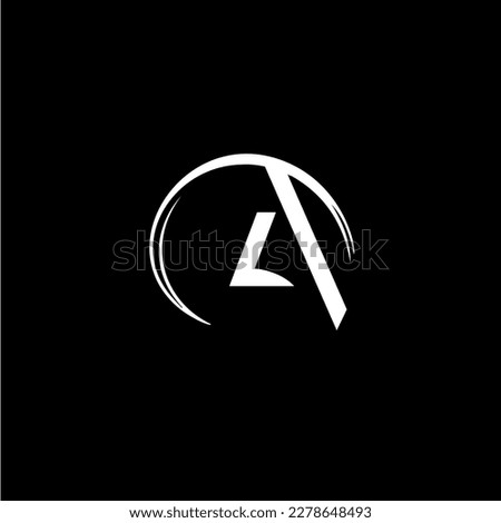 Letter A logo, monogram for business, dynamic geometric style emblem. Vector illustration.