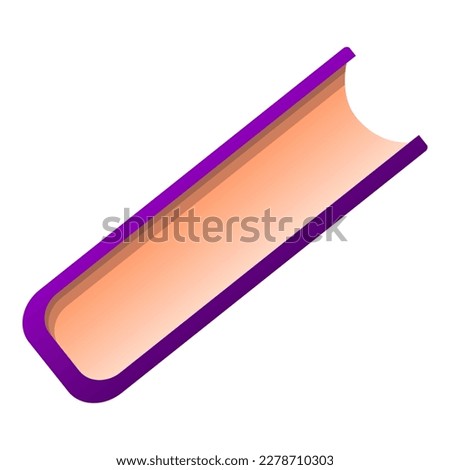 Purple book icon. Cartoon of purple book icon for web design isolated on white background