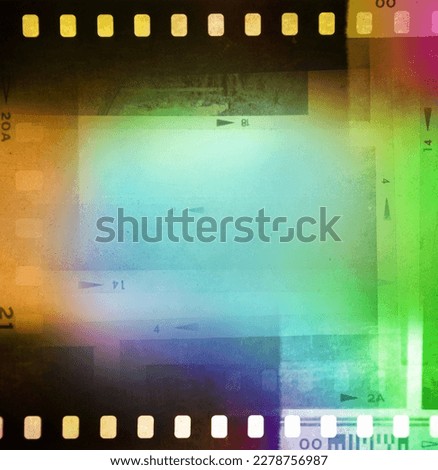 Colorful film negative frames background Royalty-Free Stock Photo #2278756987